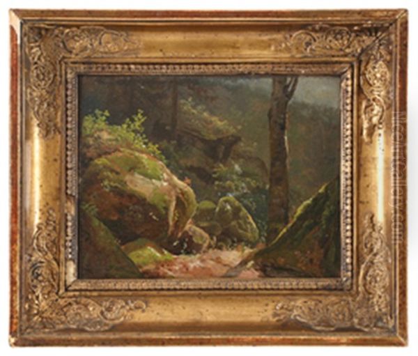 Landskap Studie Oil Painting by Johan Wilhelm Ludwig Dahl