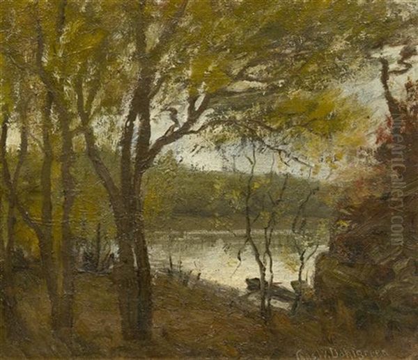 Woodland Pond Oil Painting by Charles William Dahlgreen