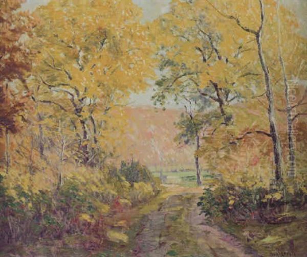 Brown County Landscape Oil Painting by Charles William Dahlgreen