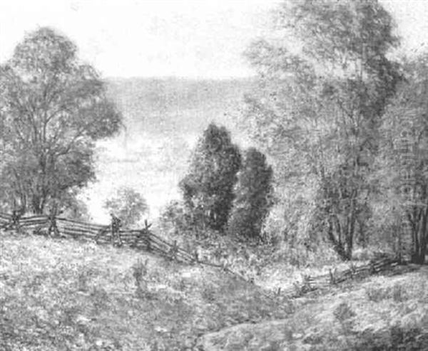 Autumn Haze (brown Country) Oil Painting by Charles William Dahlgreen