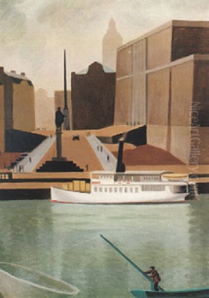 Slottsbacken Oil Painting by Ewald Dahlskog