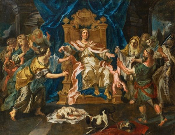 Das Urteil Salomos Oil Painting by Vincenzo Damini