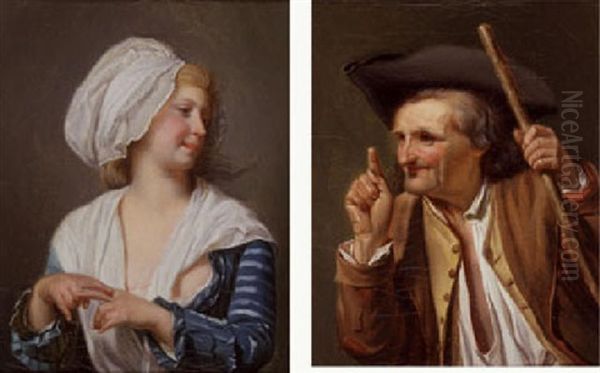 Je T'en Ratisse Oil Painting by Henri-Pierre Danloux