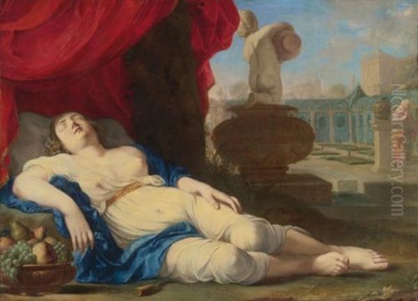 Jeune Femme Endormie Dit Aussi La Belle Du Canet Oil Painting by Jean Daret