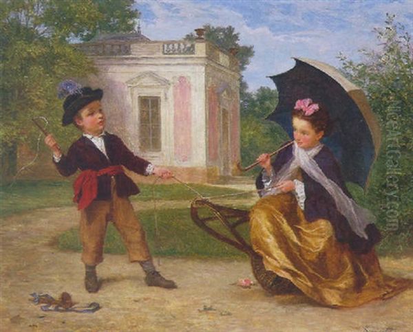 The Promenade Oil Painting by Andre Henri Dargelas