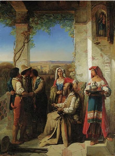 The Return Of The Prodigal Son Oil Painting by Stanislas Henry-Benoit Darondeau