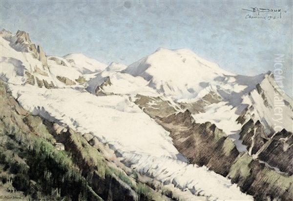 Berglandschaften Bei Chamonix Oil Painting by Charles Daux