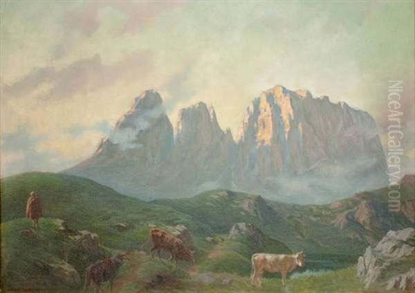 Paesaggio Montano (carnia) Oil Painting by Marco Davanzo