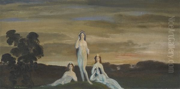 Sacrifice Oil Painting by Arthur B. Davies