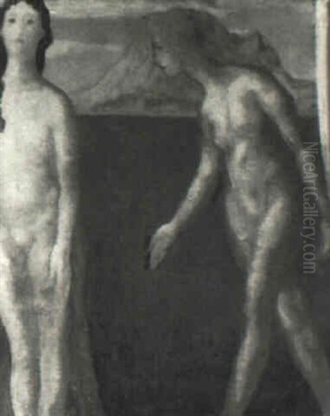 Diana Preserver Oil Painting by Arthur B. Davies