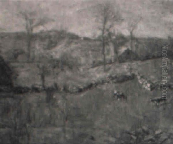 Spring Pastoral Oil Painting by Charles Harold Davis