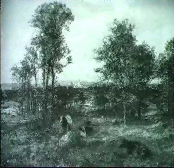Cattle Beneath A Group Of Trees Oil Painting by Henry William Banks Davis
