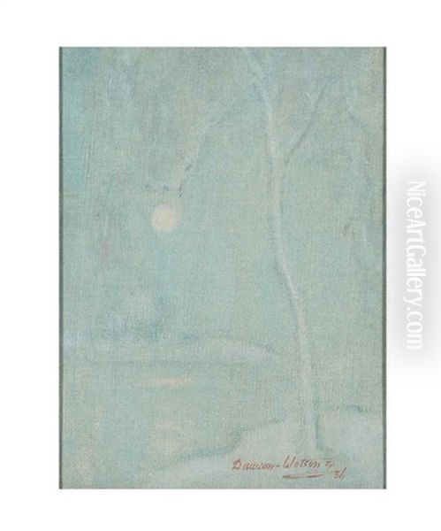 Misty Morning Oil Painting by Dawson Dawson-Watson