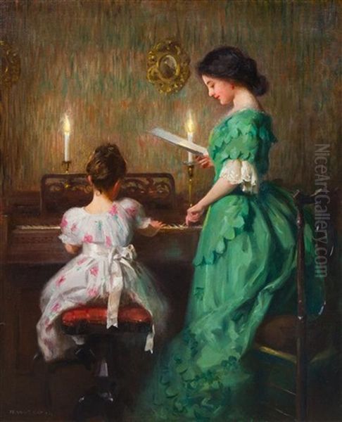 The Piano Lesson Oil Painting by James Francis Day