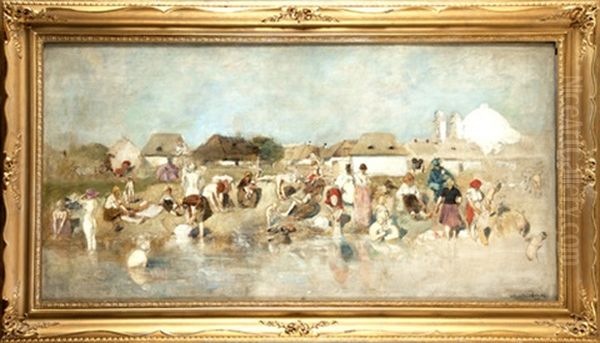 Kapiel W Prucie Oil Painting by Stanislaw Debicki