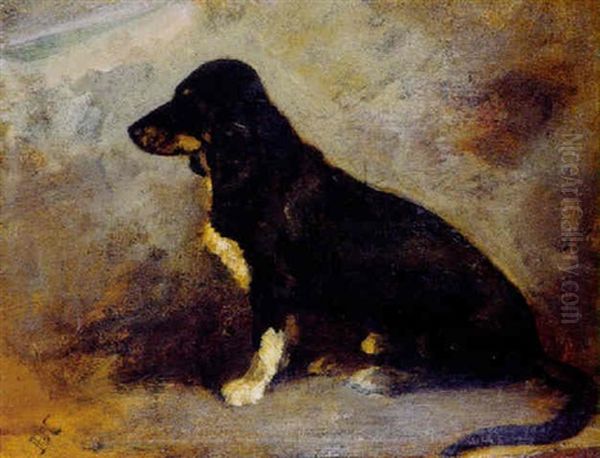 Le Basset Oil Painting by Alexandre Gabriel Decamps