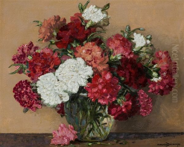 Still Life In Bloom Oil Painting by Maurice Alfred Decamps