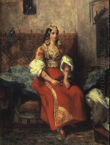 Juive De Tanger En Costume D'apparat Oil Painting by Eugene Delacroix