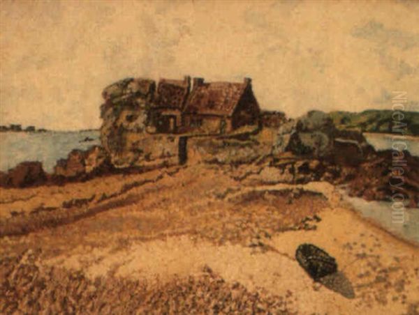 La Maison De Pecheurs Oil Painting by Henri Delavallee
