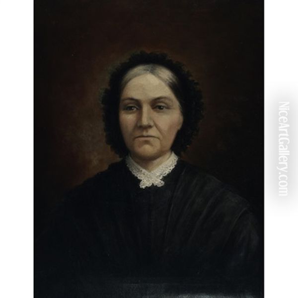 Portrait Of A Lady Oil Painting by Georges Marie-Joseph Delfosse
