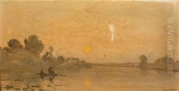Chasse Aux Canards Oil Painting by Hippolyte Camille Delpy