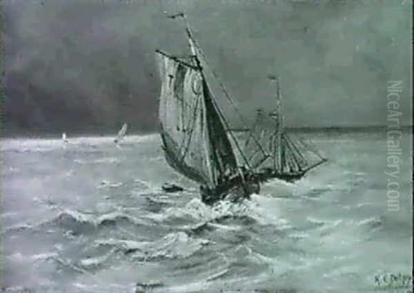 Marine Oil Painting by Hippolyte Camille Delpy