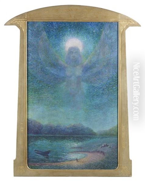 La Nuit Et Le Repos Oil Painting by Jean Delville