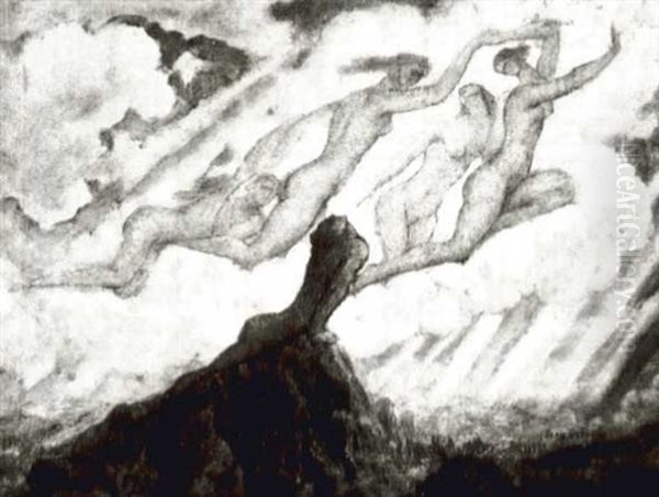 Ascension Oil Painting by Jean Delville