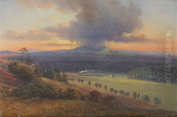 Landscape Oil Painting by Leon Dembowski
