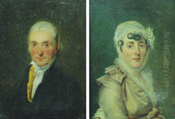 Portrait De Monsieur Duchesne De Beaumont Oil Painting by Constant-Joseph Desbordes