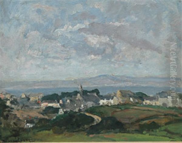 Treboul Oil Painting by Louis Marie Desire-Lucas