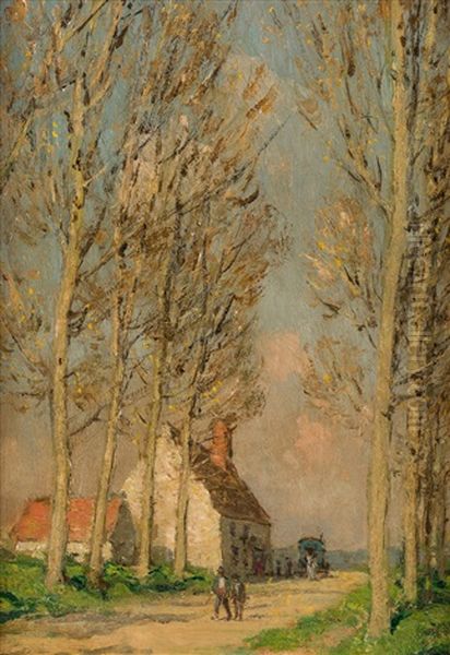 L`halte Oil Painting by Louis Paul Dessar