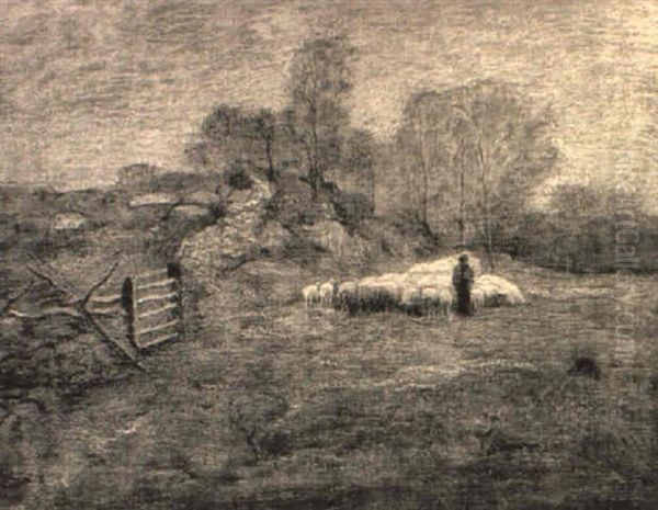 Marvin's Field, Lyme, Connecticut Oil Painting by Louis Paul Dessar