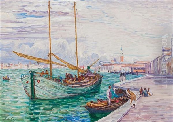 Heading Out To Sail Oil Painting by Leon Detroy