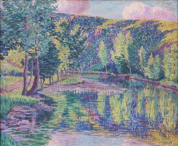 La Vallee De La Creuse Oil Painting by Leon Detroy