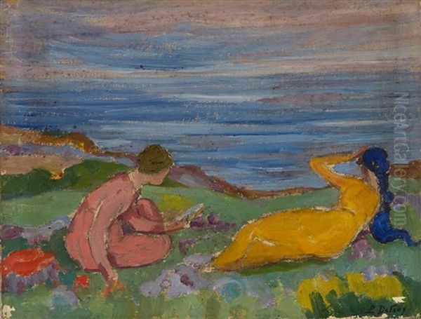 Les Deux Amies Oil Painting by Leon Detroy