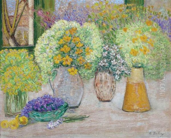 Fleurs D'ete Oil Painting by Leon Detroy