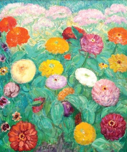 Ignas En Fleurs Oil Painting by Leon Detroy