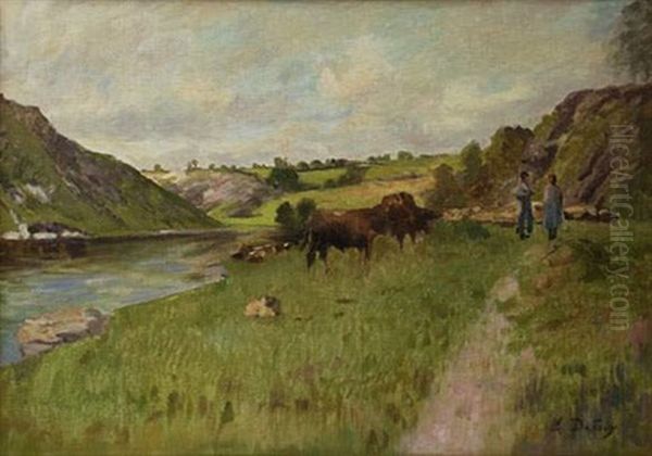 Paysage De La Creuse Oil Painting by Leon Detroy