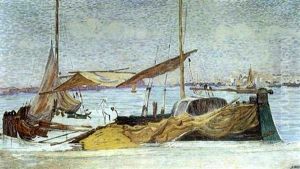 Venise, Bateaux A Quai