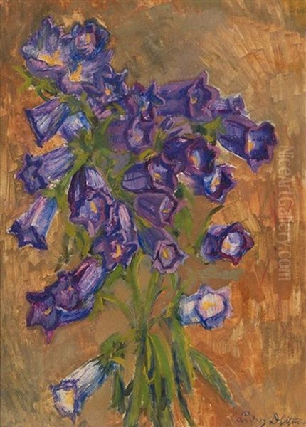 Rittersporn Oil Painting by Ludwig Dettmann