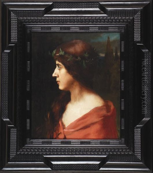 Reverie Oil Painting by Rene (Maire Leon) Devillario