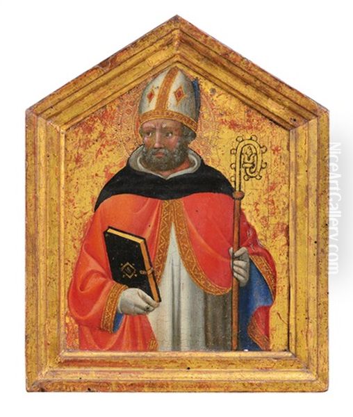 Sant'agostino Oil Painting by Paolo Schiavo Battista di Gerio