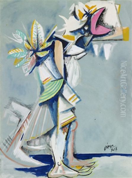 Yerbero Oil Painting by Roberto Diago