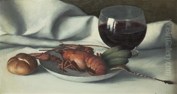 Stillleben Mit Krebschen Oil Painting by Frantisek Xaver Diblik