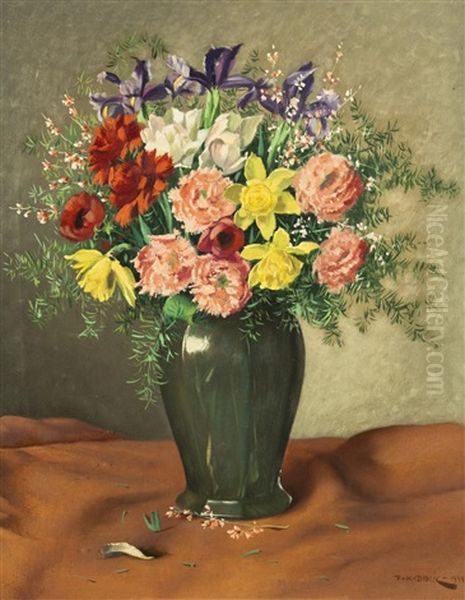 Blumenstraus Oil Painting by Frantisek Xaver Diblik