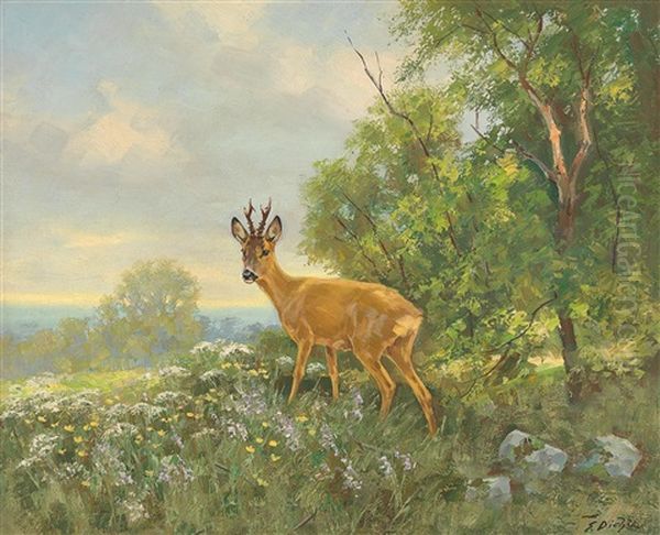 Maibock Oil Painting by Erich Dichtl