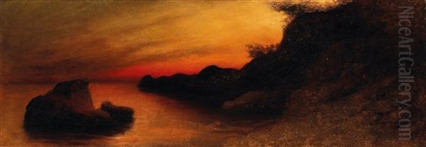 Capri Oil Painting by Karl Wilhelm Diefenbach