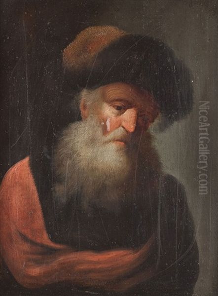 Herrenbildnis (+ Another; Pair) Oil Painting by Christian Wilhelm Ernst Dietrich