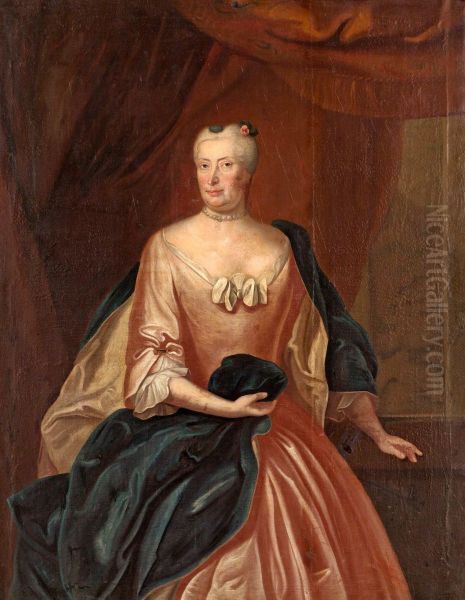 Ingeborg Christina Stael Von Holstein Oil Painting by Olof Arenius